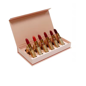 Caja de Regalo Vacía para Lápiz Labial Rosa al por Mayor, Caja Magnética Personalizada para Almacenamiento de Cosméticos, Caja de Empaque para Aceite Labial con Impresión de Logotipo - Product Image 1