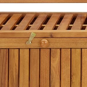 Panca Grande in Legno Massello di Acacia con Spazio Contenitore, Panca da Esterno in Legno Naturale - Product Image 6
