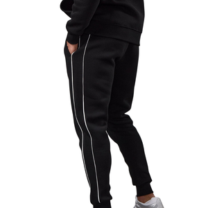 Mens Black Fleece Hooded Tracksuit Casual <b>Athletic</b> Gymwear Jogger Set Winter Sports Activewear Hoodie and Pants Comfortable - Product Image 5