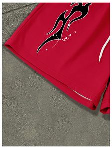 Conjunto de camiseta con estampado gráfico y pantalones cortos con cordón para hombre, conjunto de dos piezas personalizado de manga corta, ropa deportiva informal - Product Image 4