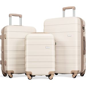 Nuovo modello 3 pezzi espandibile ABS Hardshell set di bagagli resistente 20 ''24'' 28 ''valigia TSA lucchetto oro avorio Spinner ruote - Product Image 1