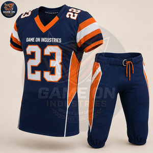 Custom American Football Jersey OEM ODM Men Youth Team Wear Breathable Sublimated Football Shirt Training Uniform Supplier - Product Image 3