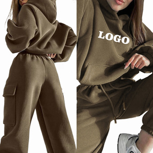 Conjunto Deportivo Informal de Talla Grande para Hombre y Mujer, Sudadera con Capucha y Pantalones de Chándal con Cintura Elástica, Ropa Deportiva Urbana - Product Image 1