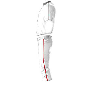 Men's White Baseball Uniform Set Short Sleeve Button Front Team Numbers Embroidery Polyester Regular Fit All Seasons - Product Image 3