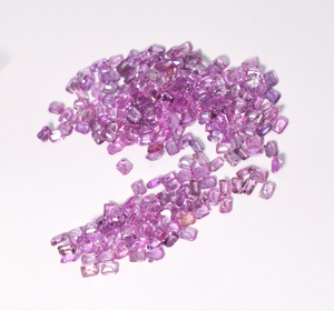 Lote de piedras preciosas de zafiro rosa natural, corte esmeralda, pequeñas, calibradas, sueltas, para la elaboración de joyas. - Product Image 5