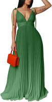 Robe longue maxi pour femme, sexy, pour soirée cocktail, robe d'été ample, robe de plage, robe plissée à col halter