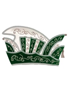 Gorro de Príncipe de Carnaval Hecho a Medida, Bordado con Pedrería, Blanco y Negro, Sombrero de Disfraz para Festival, Gorro de Carnaval - Product Image 3