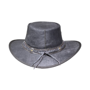 Wide Brim Leather Cowboy <b>Hat</b> Women Western Fashion Braided Nickel Studs Outdoor Heat Transfer Logo Print - Product Image 3