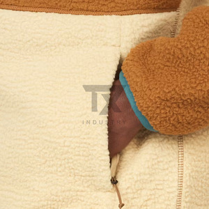 Veste polaire technique zippée intégrale pour homme, en microfibre, avec logo personnalisé, col montant et capuche, en toile, vente en gros - Product Image 5
