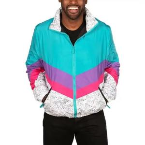 Custom Reversible Eco-Friendly Nylon Tracksuit <b>Wind</b> <b>Breaker</b> 2-in-1 Zip-Up Hoodie & Shorts Set for Men - Product Image 5