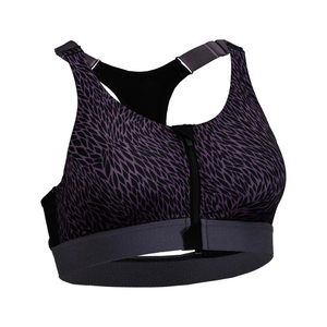 Women's Breathable Spandex/Nylon Simple <b>Strapless</b> Fitness Sports Bra with Front Logo Solid Pattern Medium Support Women's Breath - Product Image 5