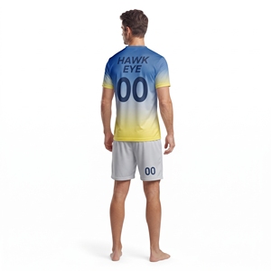 Ensemble de maillots de football pour hommes, uniforme d'équipe personnalisé, shorts d'entraînement, vêtements de sport, vente en gros - Product Image 2