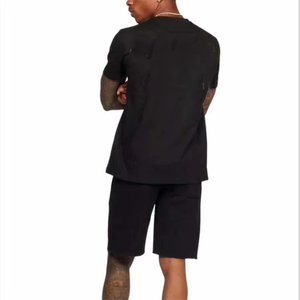 Ensemble T-shirt et short d'été en coton écologique vintage pour homme avec logo personnalisé - Product Image 2