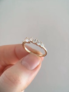 Bague de fiançailles audacieuse pour femme, en or plaqué 18 carats, avec diamant de laboratoire de luxe de 1,20 carat, certifié IGI - Product Image 3