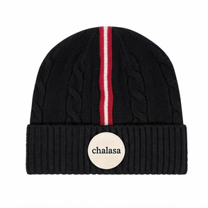 Custom Graphic Design Printed Jacquard Y2K Winter Streetwear <b>Skull</b> Cap Knitted Warm Reversible <b>Beanie</b> Hat with Big Log - Product Image 1