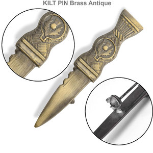 Pin para Kilt con Diseño Celta Escocés de Cabeza de Ciervo, Accesorio de Alta Calidad en Metal para Tartan Clan 2026 - Product Image 2