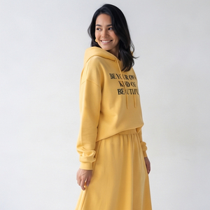 ชุดเซ็ตกระโปรงยาวและเสื้อฮู้ดผู้หญิง สไตล์ลำลอง ผ้าฝ้ายฟลีซ 100% แขนยาว เอวยางยืดปานกลาง ลายพิมพ์ พร้อมกระโปรงยาว - Product Image 6