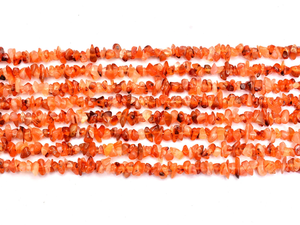 Cuentas sueltas de cornalina natural naranja de 4mm-5mm, pepitas lisas sin tallar, piedras semipreciosas para la fabricación de joyas. - Product Image 2