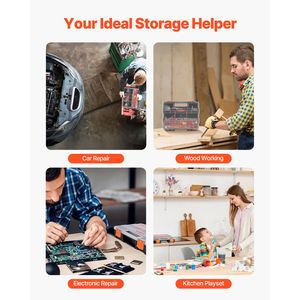 High Quality 3-Pack <b>Small</b> Parts Organizer 21 Compartments <b>Tools</b> <b>Box</b> with Removable Dividers Hardware Storage <b>Box</b> - Product Image 1