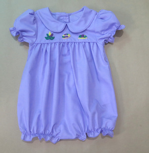 Babero con Botones de Estilo Francés, Color Morado Sólido, para Bebés Niñas, Ecológico y Transpirable, Estilo Dulce y Bonito - Product Image 5