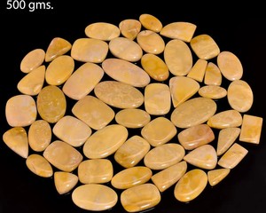 Lote de Cabujones de Jaspe Amarillo Natural Pulido, Gema Amarilla Mostaza Suelta, Venta al por Mayor para Fabricación de Joyas, Suministro a Granel - Product Image 1