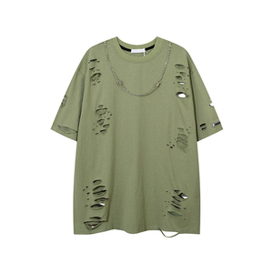 220 Grams Mens Black <b>Polyester</b> Knitted Basic <b>T</b>-<b>Shirt</b> Front Oversized Neck Short Sleeve Loose Fit Casual Streetwear Anti-Shrink - Product Image 3
