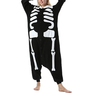 Latest Design Solid Pattern <b>Womens</b> Knitted Fleece Onesie Plus Size Footed Breathable <b>Thermal</b> 100% Cotton Hooded High Quality - Product Image 4