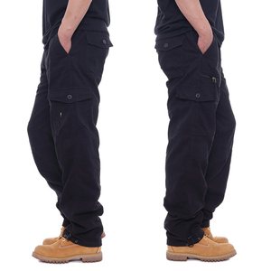 Oem Wholesale Tether <b>Elastic</b> Side Cargo <b>Trouser</b> Khaki <b>Work</b> Loose High Quality Cotton Custom Baggy 6 Pocket Cargo Pants for Men - Product Image 4