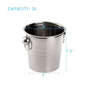 Cubeta de Hielo de Metal Galvanizado con Asas, Recipiente para Bebidas para Fiestas, para Servir Bebidas y Enfriador de Vino - Product Image 4
