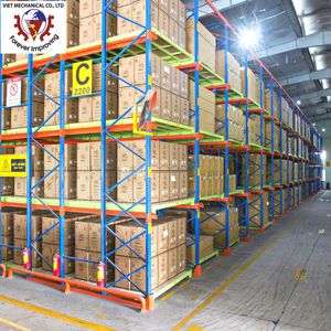 Système de rayonnage à entrée directe conçu pour le stockage de palettes à haute densité, maximisant l'espace de l'entrepôt et supportant la manutention de charges lourdes - Product Image 3