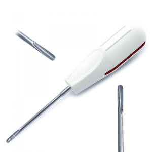 Élévateur dentaire luxateur en acier inoxydable argenté avec poignée ergonomique moletée – Instrument manuel d'extraction dentaire pour chirurgie buccale - Product Image 4