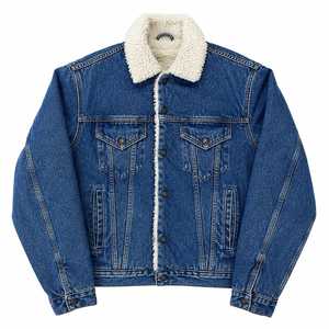 Unisex High Quality <b>Customized</b> <b>Denim</b> <b>Jacket</b> with Embroidered Logo Puff Printed Coat for Casual Winter Style Jeans Material - Product Image 1