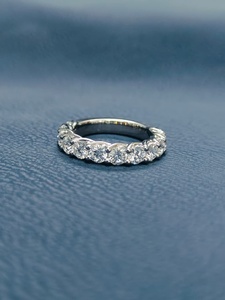 Rizta Jewel Platinum,14kt White Gold & 925Silver Lab Grown Diamond Half Eternity Engagement <b>Couple</b> Bend - Product Image 5
