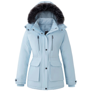 Men's Autumn Regular Canvas Parka <b>Jacket</b> Waterproof Hood <b>Fleece</b> Fur Outdoor Overcoat <b>Thick</b> Zipper Closure Reversible Breathable - Product Image 6