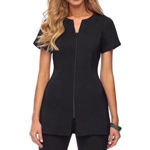 Uniformes de Algodón con Cremallera Completa y Logotipo Personalizado de la Mejor Calidad, Ropa de Trabajo para Esteticistas, Túnica para Salón de Uñas y Spa - Product Image 1