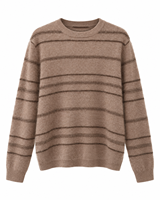 Pull en laine mérinos, cachemire et soie, style coréen, à blocs de couleur et rayures, col rond, pour femme, style Old Money, tricoté, décontracté