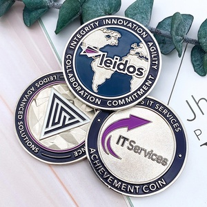 Promocional nuevo recuerdo LOGOTIPO personalizado Aleación de zinc Latón Metal Esmalte Oro antiguo Desafío Monedas personalizadas - Product Image 4