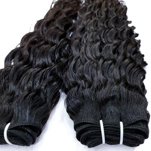 Venta al por mayor de alta calidad 100% extensiones de cabello Remy indio virgen doble trama Natural recto crudo paquetes cutícula alineada máquina - Product Image 1