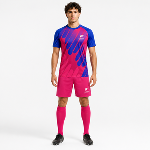 Ensemble de maillots de football personnalisés en sublimation intégrale, respirant, à séchage rapide, pour hommes et enfants, uniforme de football, vêtements de sport d'entraînement, tenues d'équipe - Product Image 3