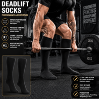 Chaussettes de compression respirantes pour soulever des poids, antidérapantes, pour la musculation, le fitness, la gym, chaussettes de cheville
