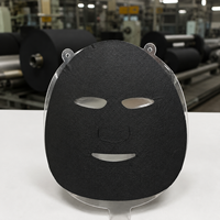 Mascarilla Facial de Tela No Tejida Y116 con Carbón de Bambú 3D y Fibra Vegetal Negra para Limpieza Profunda de la Piel y Absorción de Grasa