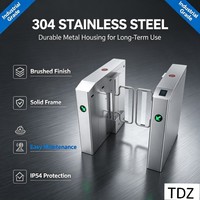 Barrière tournante à portail battant standard en acier inoxydable SUS 304, tourniquet fin pour bureau, gymnase, certifié CE ISO, garantie OEM 1 an