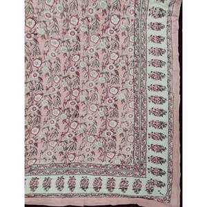 Edredón Reversible de Algodón 100% con Estampado Floral Hecho a Mano, Estilo Vintage, Ecológico, para Cama Doble - Product Image 3