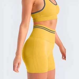 Ensemble de yoga respirant pour femmes, soutien-gorge de sport avec short taille haute, séchage rapide, tenue de sport d'été, ensemble 2 pièces pour femmes - Product Image 6