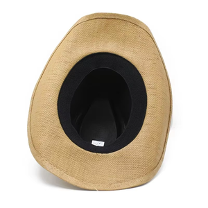 Trendy Spring <b>Summer</b> Jazzy Beach <b>Straw</b> <b>Hats</b> Leather Rope Decoration Men Western Cowboy <b>Hat</b> - Product Image 6