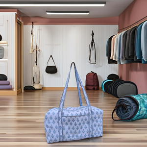 Bolsa de Viaje Deportiva Acolchada de Algodón Hecha a Mano con Cierre de Cremallera, Gran Capacidad, para Yoga y Actividades al Aire Libre - Product Image 1