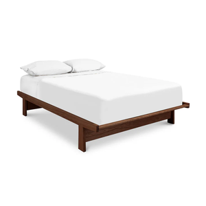 Cadre de lit plateforme minimaliste en bois massif sans tête de lit |   Sommier en bois de manguier naturel de style japonais - Product Image 6