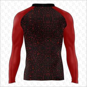 Custom <b>Black</b> Rash Guard for Men Quick Dry & Breathable with Long Sleeves BJJ <b>Compression</b> Sublimation Printing - Product Image 4