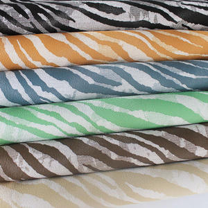 Zebra Skin Printed Pvc Faux Leather Embossed Feel of Real Cowhide PVC Leather for Shoes Bags Clothing - Product Image 1