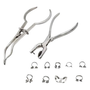 Professional Dental Rubber Dam Kit Stainless Steel Endodontic Instrument <b>Set</b> with Rubber Dam Frame <b>Punch</b> Forceps and Assorted - Product Image 1